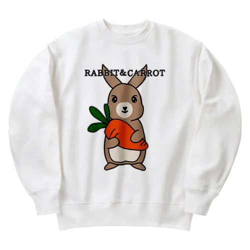 RABBIT＆CAROTTE(STAND UP) Heavyweight Crew Neck Sweatshirt