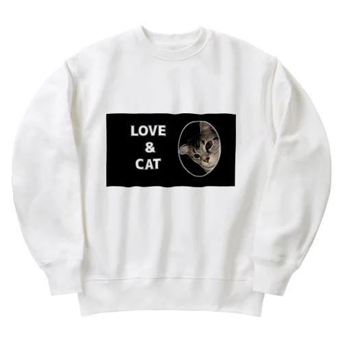 愛猫との絆、特別な愛猫グッズ Heavyweight Crew Neck Sweatshirt