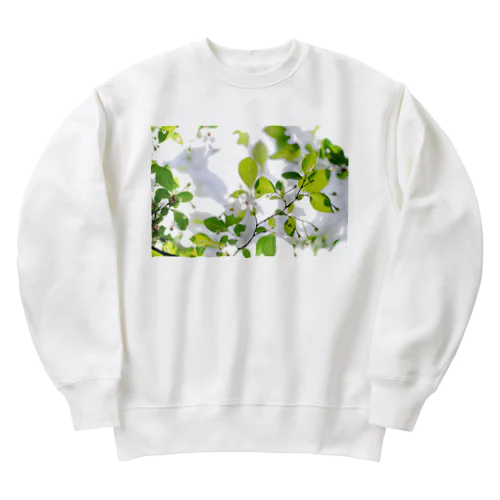 癒しの風景（エゴノキ） Heavyweight Crew Neck Sweatshirt