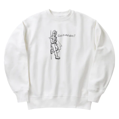 ブラックウォンバッドのボスが好きなんだろう（淡色の英語） Heavyweight Crew Neck Sweatshirt