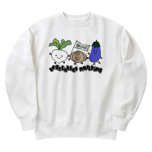 vegetables marching Heavyweight Crew Neck Sweatshirt