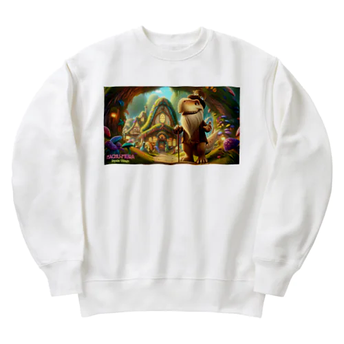 はちゅ村の村長さん Heavyweight Crew Neck Sweatshirt