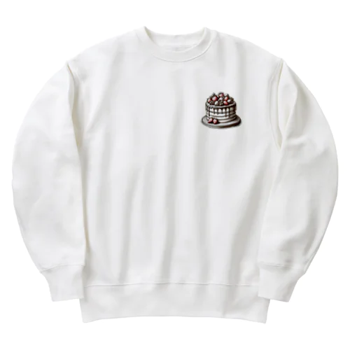 手書き風ケーキ Heavyweight Crew Neck Sweatshirt