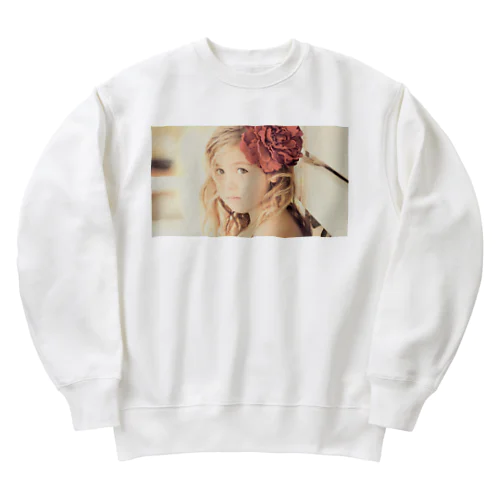 セピアなフラワーガール Heavyweight Crew Neck Sweatshirt