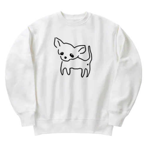 ゆるチワワ（クリア） Heavyweight Crew Neck Sweatshirt