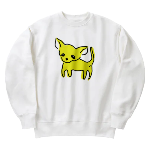 ゆるチワワ（イエロー） Heavyweight Crew Neck Sweatshirt