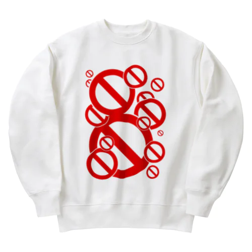 沢山の禁止  Heavyweight Crew Neck Sweatshirt