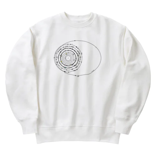 太陽系の衛星 Heavyweight Crew Neck Sweatshirt