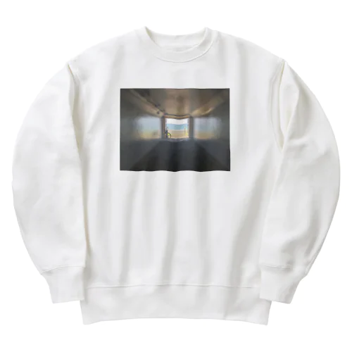 癒しの風景（海への入口） Heavyweight Crew Neck Sweatshirt