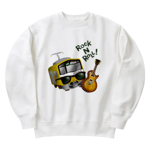 黄色い電車 「 音楽大好き ! 」 Heavyweight Crew Neck Sweatshirt