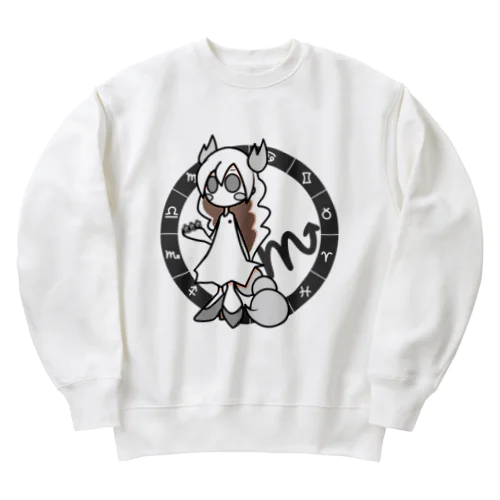 さそり座 パターン1 Heavyweight Crew Neck Sweatshirt