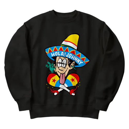   HOLA! JOHNNY with MARACAS Heavyweight Crew Neck Sweatshirt