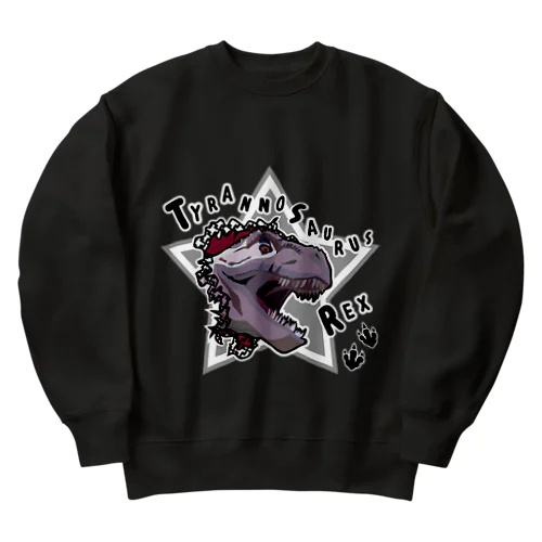 ティラノサウルスレックス洋服(白ブチ) Heavyweight Crew Neck Sweatshirt