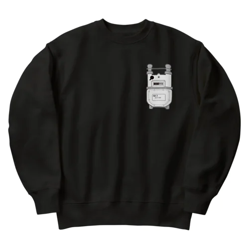 ワンポイントガスメーター Heavyweight Crew Neck Sweatshirt