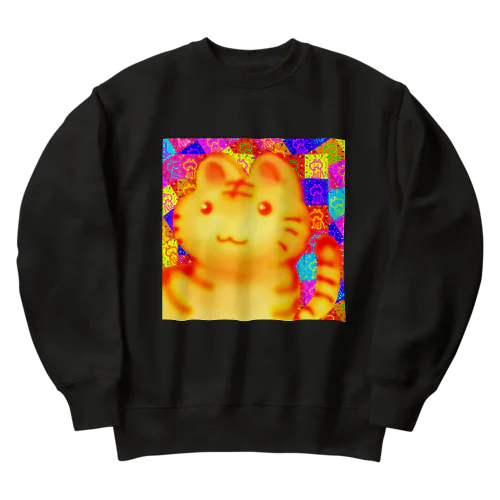 🌈🐱のんびり屋の猫さん　リラックス Heavyweight Crew Neck Sweatshirt