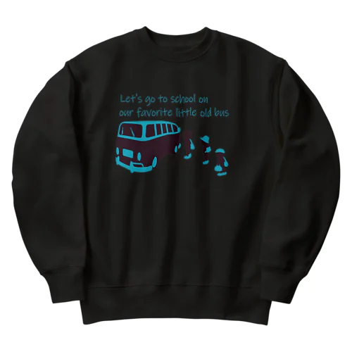 スクールバスと少年たち　チョコミントカラーVr Heavyweight Crew Neck Sweatshirt