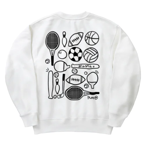 いろいろ球技（ボールゲーム） Heavyweight Crew Neck Sweatshirt