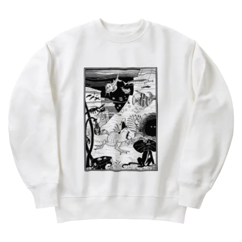 深海王国・ブラックライン Heavyweight Crew Neck Sweatshirt