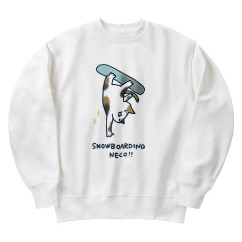 スノボねこ Heavyweight Crew Neck Sweatshirt