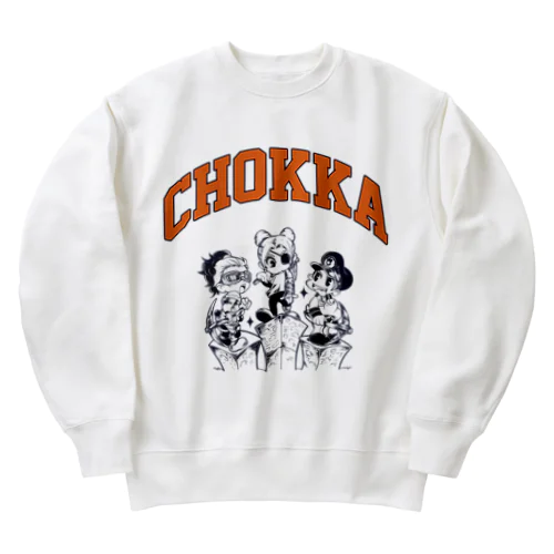 CHOKKAカレッジロゴ Heavyweight Crew Neck Sweatshirt