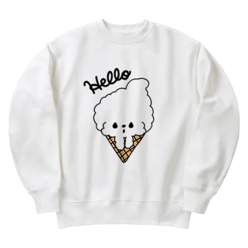 ビションフリーゼ　フワモコちゃん Heavyweight Crew Neck Sweatshirt