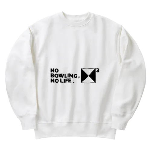 NO BOWLING , NO LIFE .　ブラック Heavyweight Crew Neck Sweatshirt