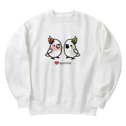 仲良しクルマサカオウム&キバタン Chubby Bird Heavyweight Crew Neck Sweatshirt