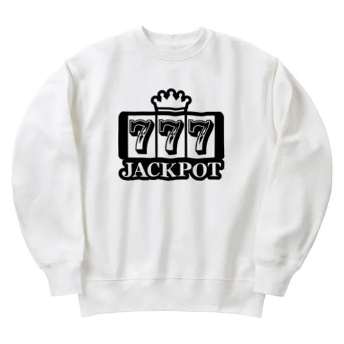 ジャックポット スリーセヴン ブラック Heavyweight Crew Neck Sweatshirt