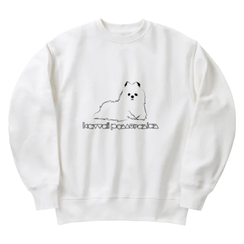 かわポメ kawapome Heavyweight Crew Neck Sweatshirt