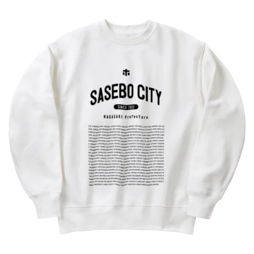 SASEBO CITY カレッジパターン Heavyweight Crew Neck Sweatshirt