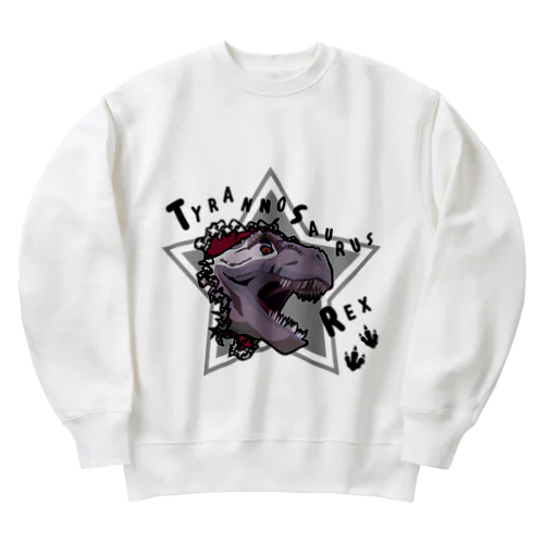 ティラノサウルスレックス洋服(黒ブチ) Heavyweight Crew Neck Sweatshirt