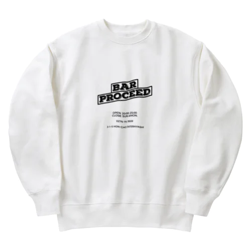 PROCEED staff uniform blackLOGO Heavyweight Crew Neck Sweatshirt