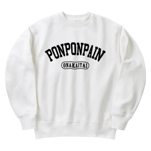 PONPONPAIN（black） Heavyweight Crew Neck Sweatshirt