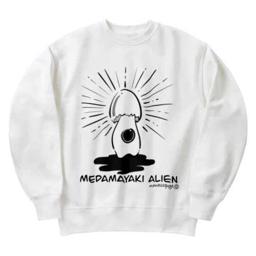 降り立つめだまやきエイリアン Heavyweight Crew Neck Sweatshirt