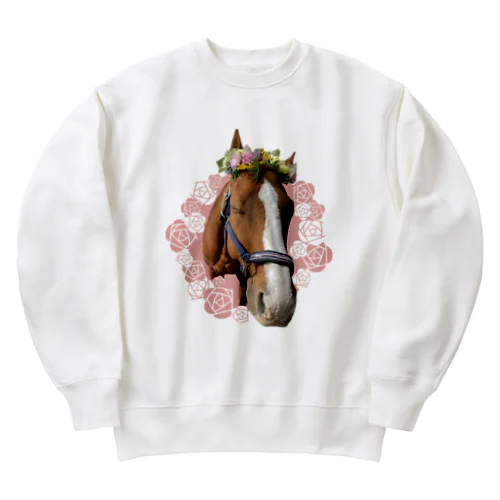 花冠をかぶったルミぽん Heavyweight Crew Neck Sweatshirt