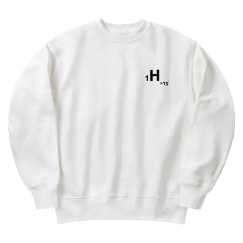 1.hydrogen(黒/表裏) Heavyweight Crew Neck Sweatshirt