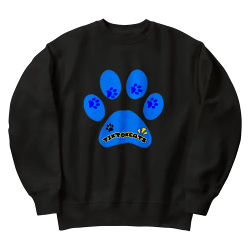 TikTok猫部肉球ブルーver.トレーナー Heavyweight Crew Neck Sweatshirt