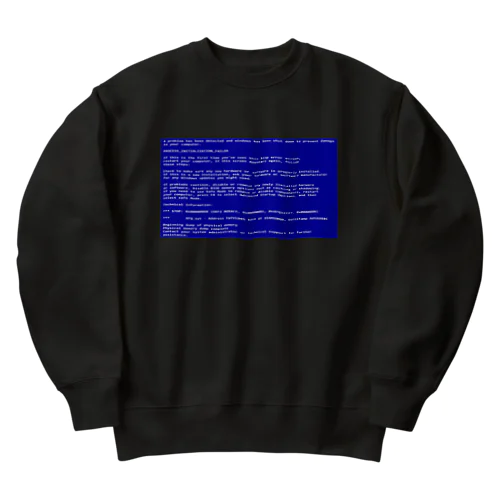 一番コワいヤツ　ブルースクリーン Heavyweight Crew Neck Sweatshirt