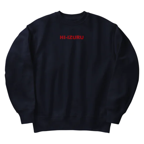 HIｰIZURU（赤文字）背中にHINOMARU国　国旗　ヘビーウェイトスウェット Heavyweight Crew Neck Sweatshirt