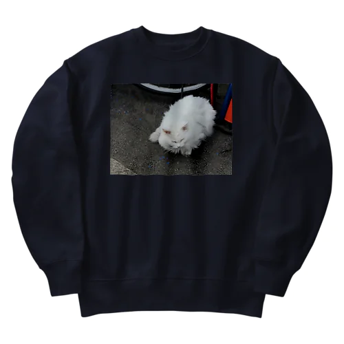 自転車屋のけむけむ猫 Heavyweight Crew Neck Sweatshirt