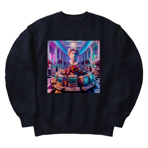 vaporwave_style1 Heavyweight Crew Neck Sweatshirt