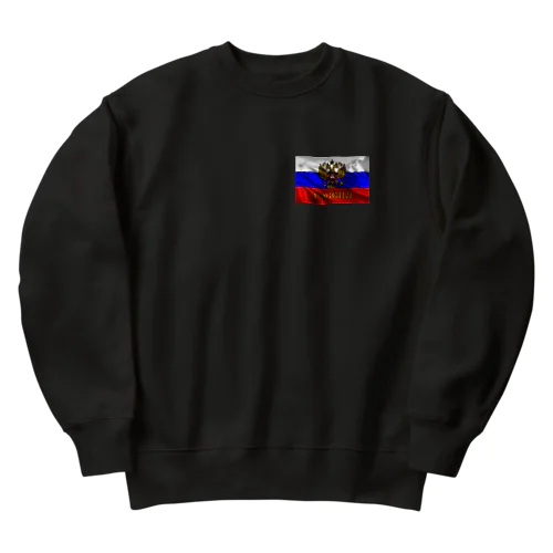 ロシア国旗　プリント Heavyweight Crew Neck Sweatshirt