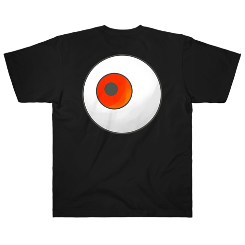 【背面】目玉 赤Ver. Heavyweight T-Shirt