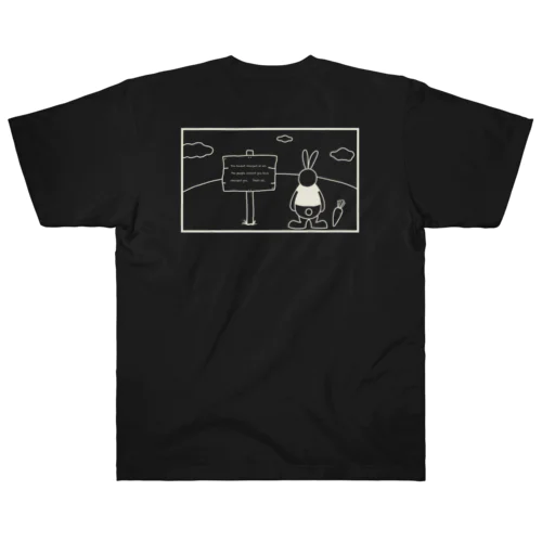 うさぎ　バックプリント　ホワイト Heavyweight T-Shirt