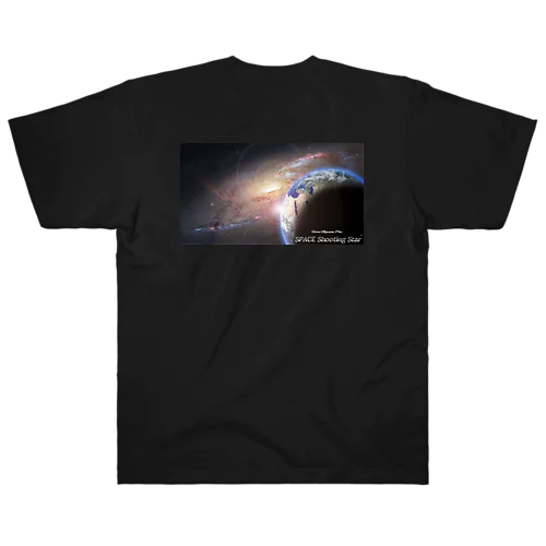 宇宙惑星地球🌏  悪魔 😈 ORIGAMI🚀✨ブラック👿😈⚫️ ヘビーウェイトTシャツ