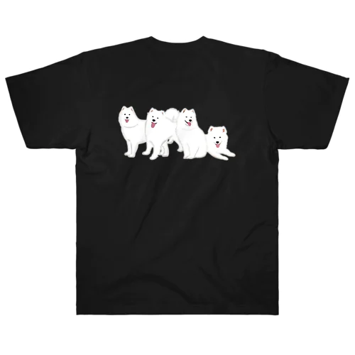 寄り添う　サモエド　犬 Heavyweight T-Shirt