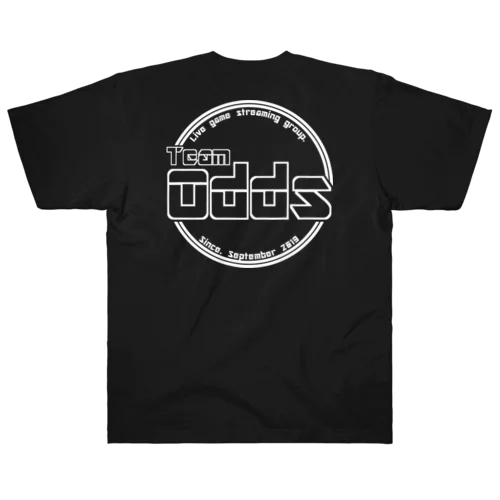 TeamOdds シンプルホワイトロゴマーク ヘビーウェイトTシャツ