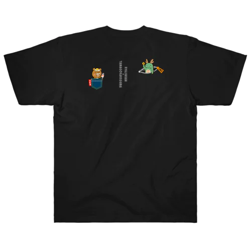 【バックプリント】龍神さんと卵かけグマ その2 Heavyweight T-Shirt