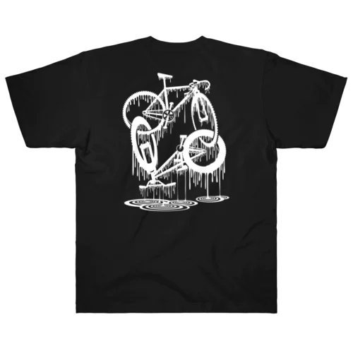 melted bikes #2 (white ink) ヘビーウェイトTシャツ