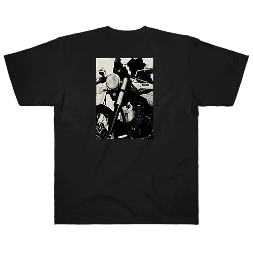 モノクロバイク女子 Heavyweight T-Shirt